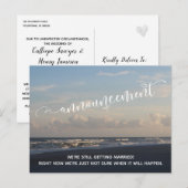 Carte Postale Photo de plage Repostpondu Faire-part Mariage (Devant / Derrière)