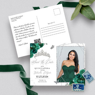 Carte postale photo de Quinceañera avec diadème ve