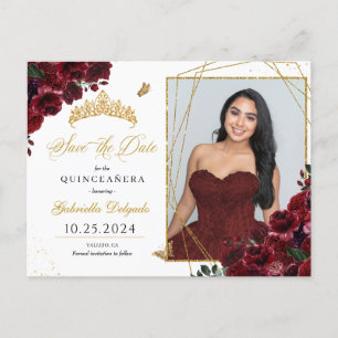 Carte postale photo de Quinceañera avec une tiare 
