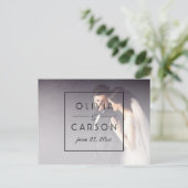 Carte Postale Photo de remerciement avec monogramme encadré mode (Debout devant)