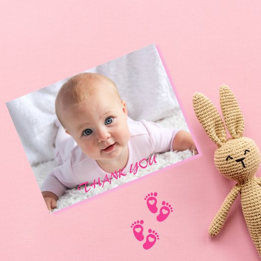 Carte Postale Photo de remerciement bébé