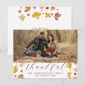 Carte Postale Photo de remerciement d'automne (Devant / Derrière)