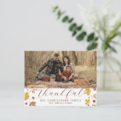 Carte Postale Photo de remerciement d'automne (Debout devant)