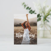 Carte Postale Photo de remerciement de fin d'études en écriture (Debout devant)