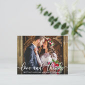 Carte Postale Photo de remerciement de mariage d'amour et de gra (Debout devant)