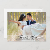 Carte postale photo de remerciement de mariage de  (Devant / Derrière)