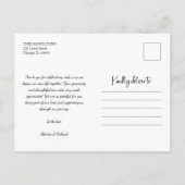 Carte postale photo de remerciement de mariage éte (Dos)