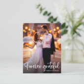 Carte postale photo de remerciement de mariage éte (Debout devant)