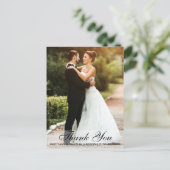 Carte postale photo de remerciement de mariage mar (Debout devant)