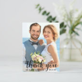 Carte Postale Photo de remerciement de mariage mariée mari B (Debout devant)