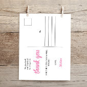 Carte postale photo de remerciement de remise de d