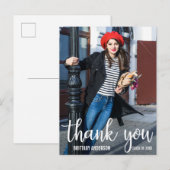 Carte Postale Photo de remerciement de remise de diplôme moderne (Devant / Derrière)