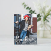 Carte Postale Photo de remerciement de remise de diplôme moderne (Debout devant)