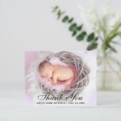 Carte Postale Photo de remerciement nouveau bébé (Debout devant)
