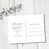 Carte Postale Photo de remerciement pour le jour de mariage