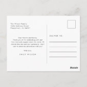 Carte Postale Photo de remise de diplôme moderne de script blanc (Dos)