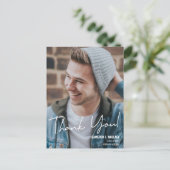 Carte Postale Photo de remise de diplôme Remerciement en lettrag (Debout devant)