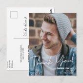 Carte Postale Photo de remise de diplôme Remerciement en lettrag (Devant / Derrière)