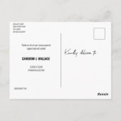 Carte Postale Photo de remise de diplôme Remerciement en lettrag (Dos)