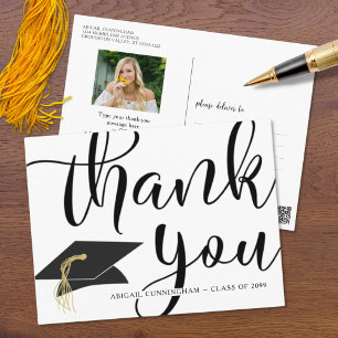 Carte Postale Photo de remise de diplômes Écriture calligraphiqu