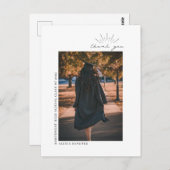 Carte Postale Photo de remise de diplômes en noir et blanc, dess (Devant / Derrière)