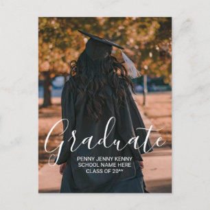 Carte Postale Photo de remise de diplômes personnalisé moderne s