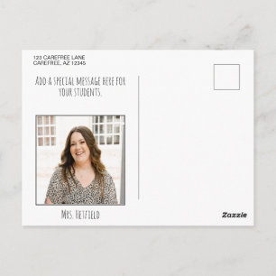 Carte postale photo de rentrée scolaire pour ensei