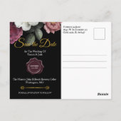 Carte postale photo de roses en fleurs (Dos)