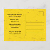 Carte Postale Photo de ruban de construction Fête d'anniversaire (Dos)