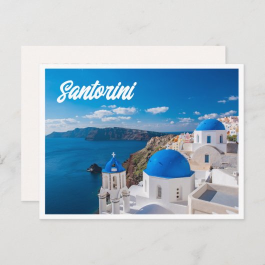 Carte postale photo de Santorin Grèce (Devant / Derrière)