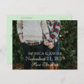 Carte postale photo de sauvegarde de date (Devant / Derrière)