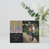 Carte postale photo de sauvegarde de date abstrait (Debout devant)