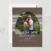 Carte postale photo de sauvegarde de date avec den (Devant / Derrière)