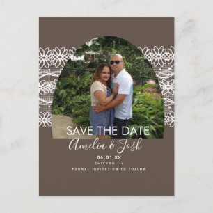 Carte postale photo de sauvegarde de date avec den