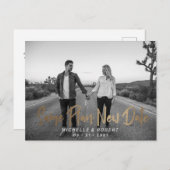 Carte Postale photo de script moderne gras changer la date (Devant / Derrière)