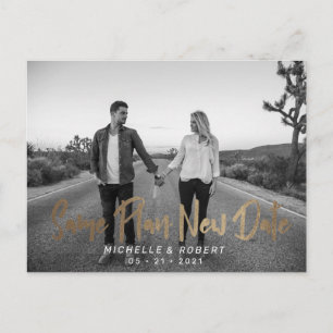 Carte Postale photo de script moderne gras changer la date