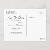 Carte Postale Photo de script papier à la main Enregistrer la da (Dos)