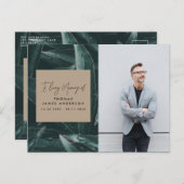 Carte Postale Photo de souvenir de deuil élégant moderne (Devant / Derrière)