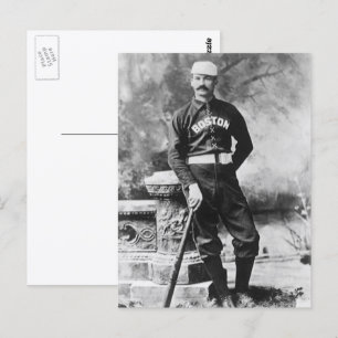 Carte Postale Photo de sport vintage, joueur de baseball de Bost