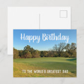 Carte Postale Photo de terrain de golf Joyeux Anniversaire Papa  (Devant / Derrière)