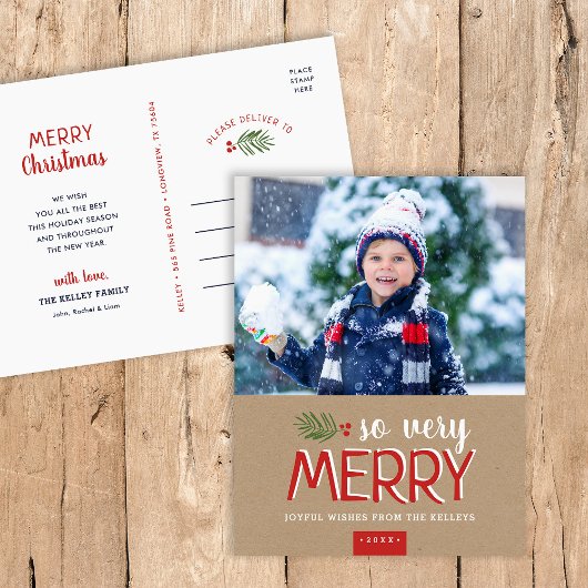 Carte postale photo de très Joyeux vacances