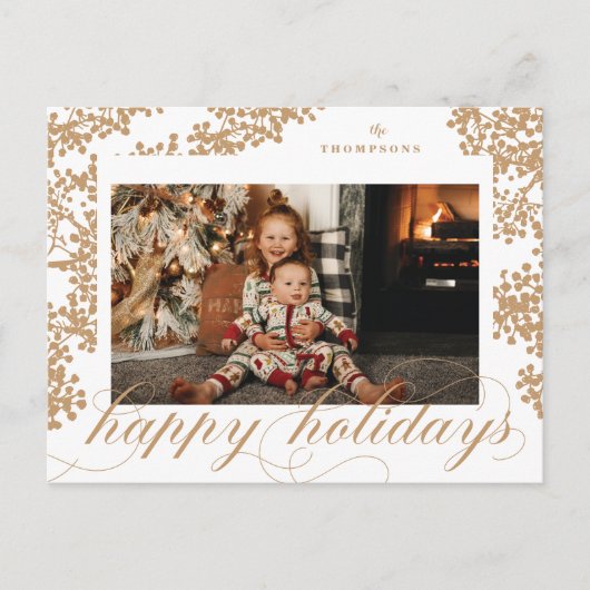 Carte postale photo de vacances avec feuillage Scr (Devant)