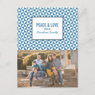 Carte postale photo de vacances Blue Modern Triang