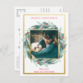 Carte postale photo de vacances de Noël (Devant / Derrière)