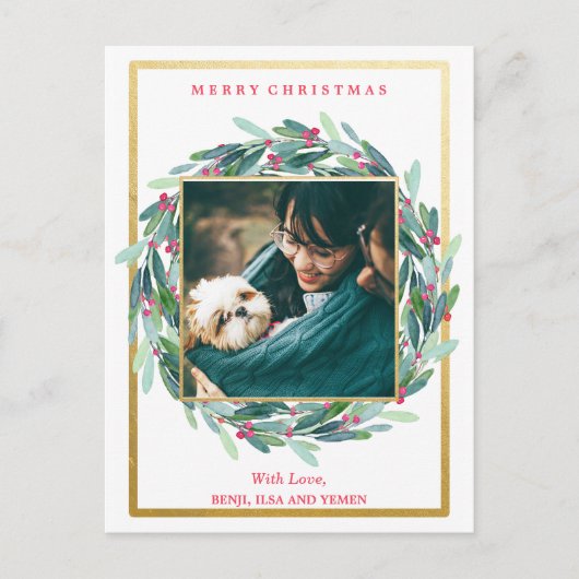 Carte postale photo de vacances de Noël (Devant)