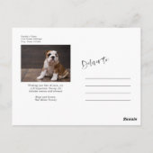 Carte Postale Photo de vacances de Noël à l'aquarelle de cône de (Dos)