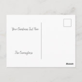 Carte Postale Photo de vacances de Noël paillettes dorées (Dos)