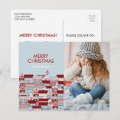 Carte postale photo de vacances de Village de Noël (Devant / Derrière)