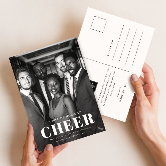 Carte Postale Photo de vacances d'entreprise moderne