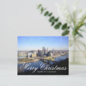 Carte Postale PHOTO DE VACANCES | Joyeux Noël De Pittsburgh PA (Debout devant)